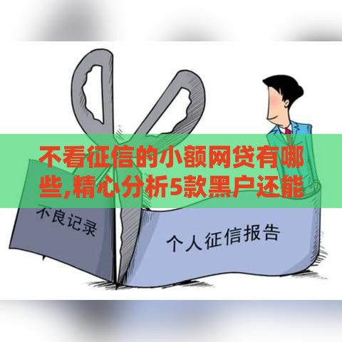 不看征信的小额网贷有哪些,精心分析5款黑户还能下口子嘛