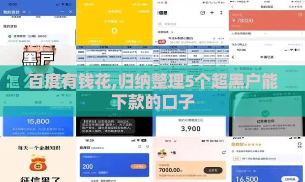 百度有钱花,归纳整理5个超黑户能下款的口子 百度有钱花,归纳整理5个超黑户能下款的口子