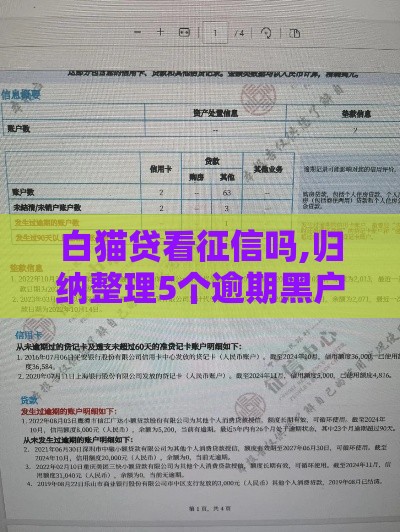 白猫贷看征信吗,归纳整理5个逾期黑户口子