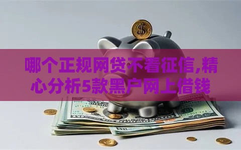 哪个正规网贷不看征信,精心分析5款黑户网上借钱口子