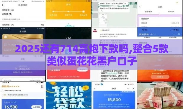 2025还有714高炮下款吗,整合5款类似蛋花花黑户口子