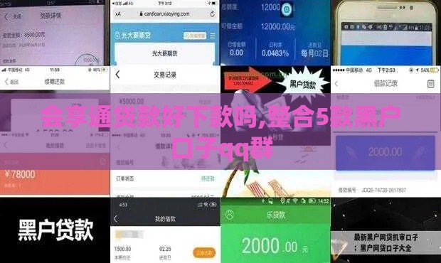 会享通贷款好下款吗,整合5款黑户口子qq群