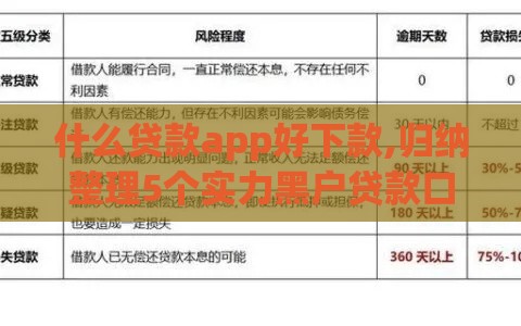 什么贷款app好下款,归纳整理5个实力黑户贷款口子