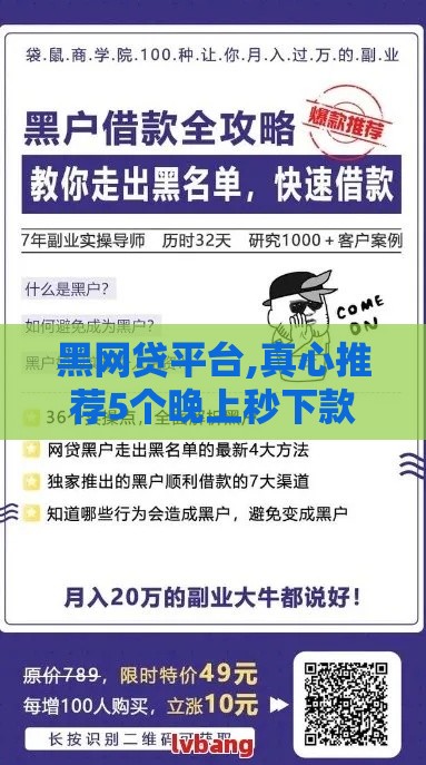 黑网贷平台,真心推荐5个晚上秒下款黑户口子