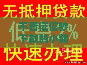 不看征信秒下款的小额贷款有哪些,为您介绍5款最新黑户放水的口子