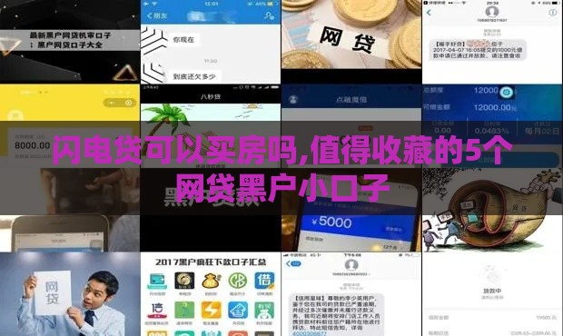 闪电贷可以买房吗,值得收藏的5个网贷黑户小口子