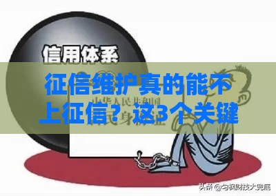 征信维护真的能不上征信？这3个关键点你必须知道！
