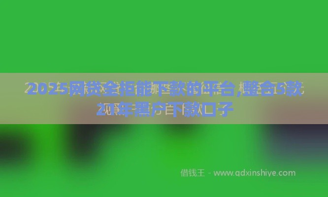 2025网贷全拒能下款的平台,整合5款21年黑户下款口子