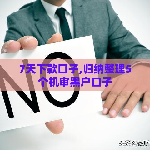7天下款口子,归纳整理5个机审黑户口子