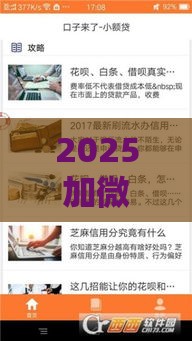 2025加微信借钱5千无需抵押贷款口子,隆重介绍5个下款率高的口子黑户