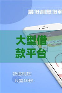 大型借款平台,隆重介绍5个黑户额度口子