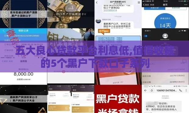 五大良心贷款平台利息低,值得收藏的5个黑户下款口子系列