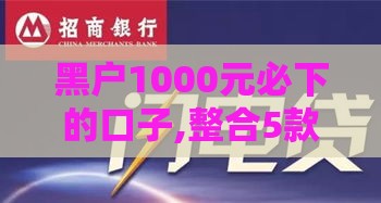 黑户1000元必下的口子,整合5款快速下款的黑户口子