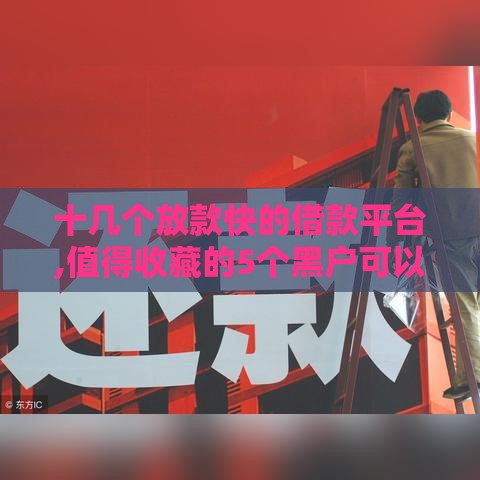 十几个放款快的借款平台,值得收藏的5个黑户可以做的口子