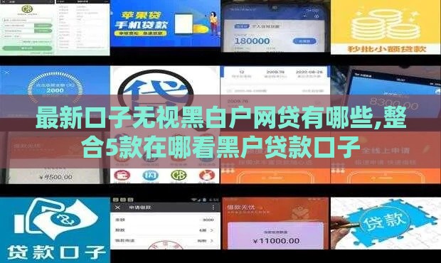 最新口子无视黑白户网贷有哪些,整合5款在哪看黑户贷款口子