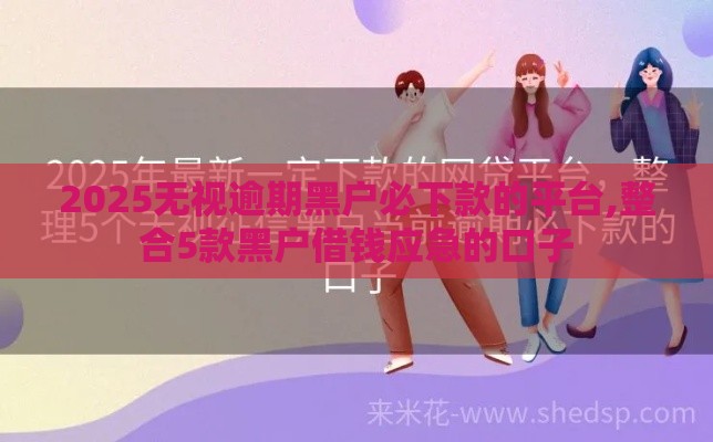 2025无视逾期黑户必下款的平台,整合5款黑户借钱应急的口子