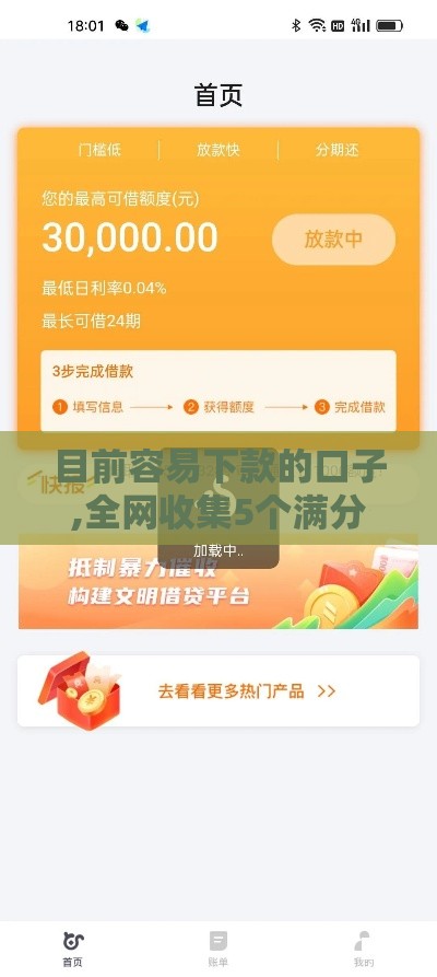 目前容易下款的口子,全网收集5个满分贷黑户口子