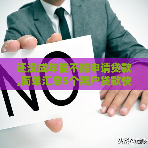 还没成年能不能申请贷款,简单汇总5个黑户贷款快的口子