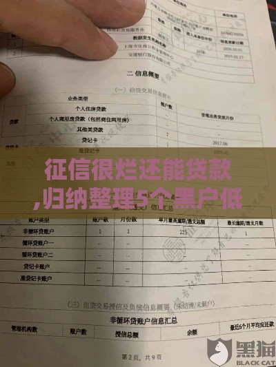 征信很烂还能贷款,归纳整理5个黑户低利息口子