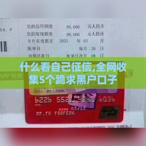 什么看自己征信,全网收集5个跪求黑户口子