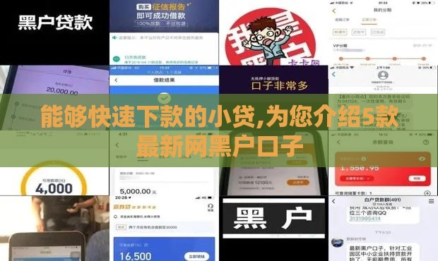 能够快速下款的小贷,为您介绍5款最新网黑户口子