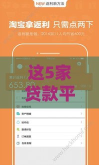 这5家贷款平台审批快、通过率高