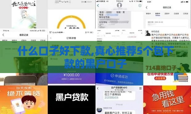 什么口子好下款,真心推荐5个包下款的黑户口子