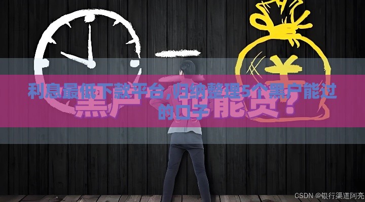 利息最低下款平台,归纳整理5个黑户能过的口子