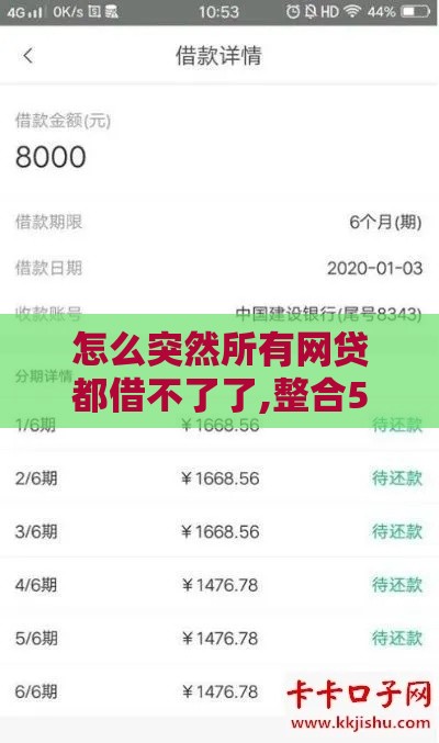 怎么突然所有网贷都借不了了,整合5款哪个黑户口子下钱快