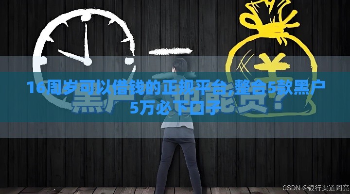 16周岁可以借钱的正规平台,整合5款黑户5万必下口子