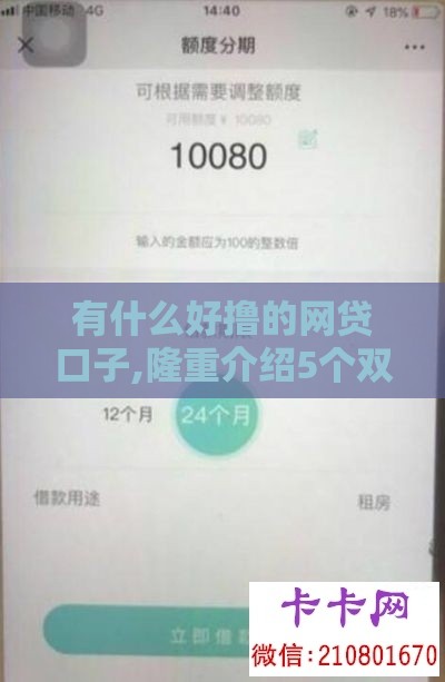 有什么好撸的网贷口子,隆重介绍5个双黑户逾期秒下口子