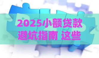 2025小额贷款避坑指南 这些事你必须提前了解！