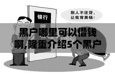黑户哪里可以借钱啊,隆重介绍5个黑户不要运营商口子