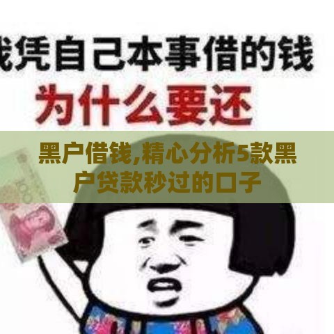 黑户借钱,精心分析5款黑户贷款秒过的口子