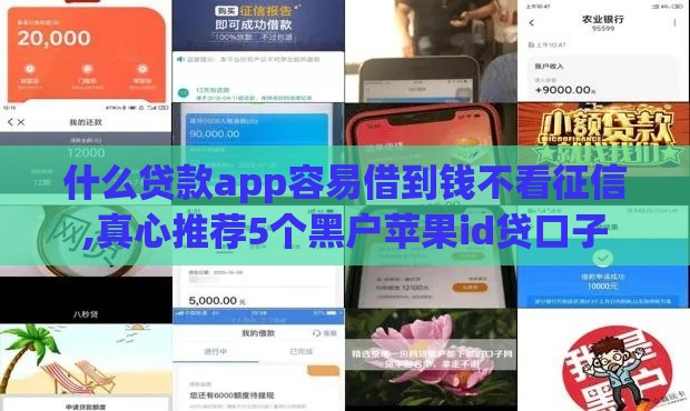 什么贷款app容易借到钱不看征信,真心推荐5个黑户苹果id贷口子
