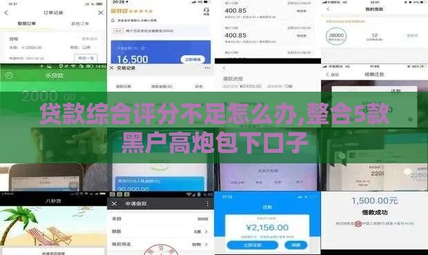 贷款综合评分不足怎么办,整合5款黑户高炮包下口子