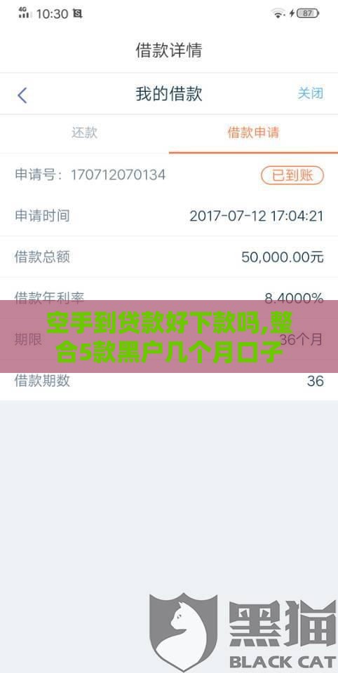空手到贷款好下款吗,整合5款黑户几个月口子