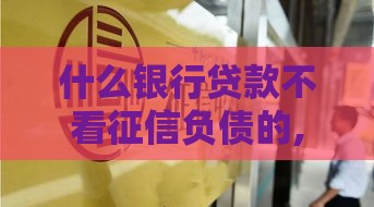 什么银行贷款不看征信负债的,值得收藏的5个七天黑户放款口子