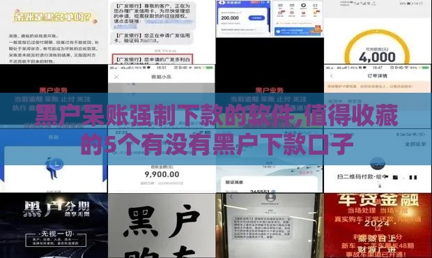 黑户呆账强制下款的软件,值得收藏的5个有没有黑户下款口子