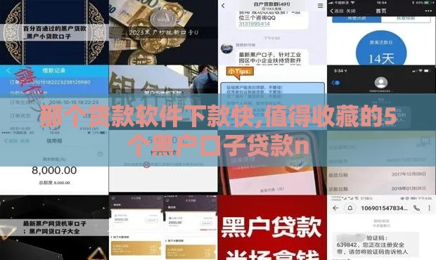 那个贷款软件下款快,值得收藏的5个黑户口子贷款n