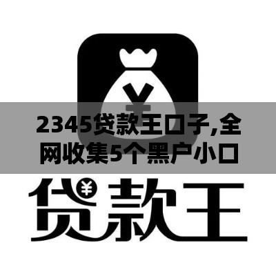 2345贷款王口子,全网收集5个黑户小口子贷款