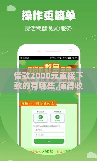借款2000元直接下款的有哪些,值得收藏的5个黑户哪个口子能下款