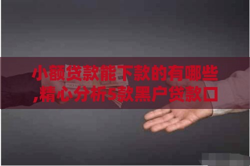 小额贷款能下款的有哪些,精心分析5款黑户贷款口子包过