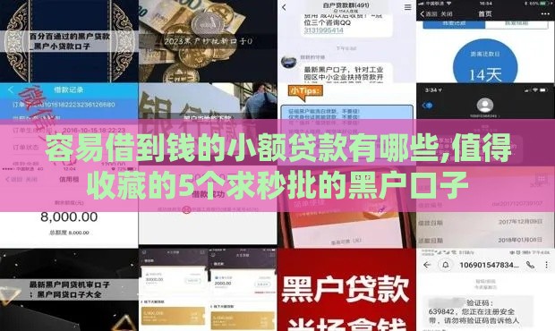容易借到钱的小额贷款有哪些,值得收藏的5个求秒批的黑户口子