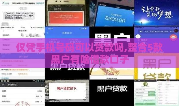 仅凭手机号码可以贷款吗,整合5款黑户有啥借款口子