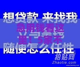 急用钱看这里！5家不看年龄的小额贷款平台真实测评