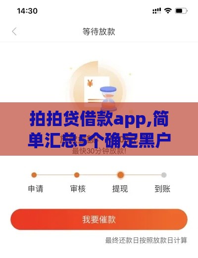 拍拍贷借款app,简单汇总5个确定黑户能下的口子