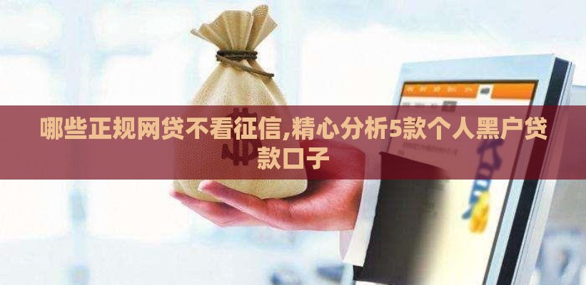 哪些正规网贷不看征信,精心分析5款个人黑户贷款口子