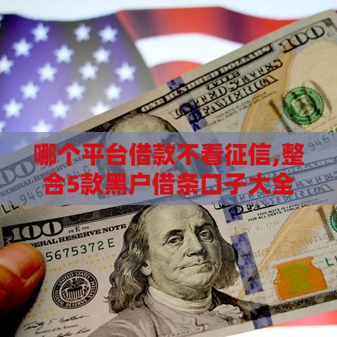 哪个平台借款不看征信,整合5款黑户借条口子大全