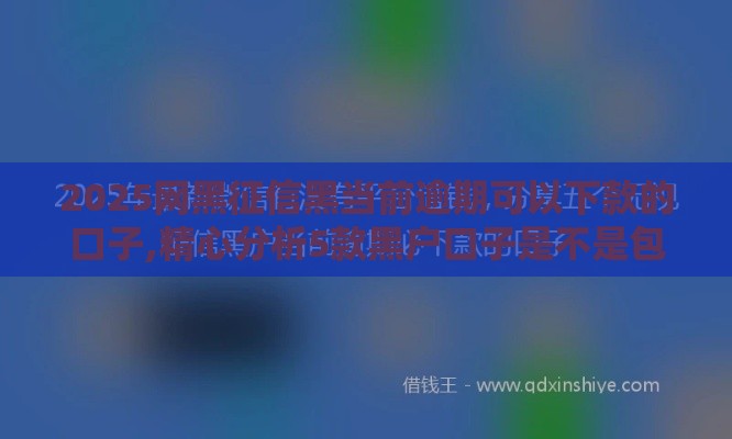 2025网黑征信黑当前逾期可以下款的口子,精心分析5款黑户口子是不是包下